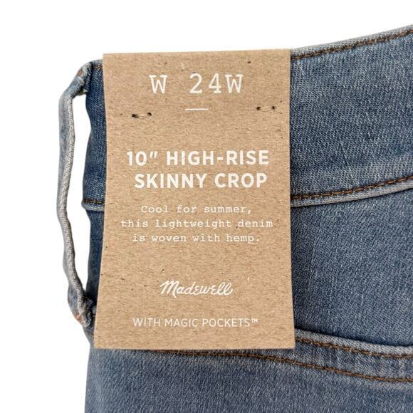 NWT Madewell Plus 10" High-Rise Skinny Crop Jeans in Carlton Wash Size 24W - Picture 8 of 12